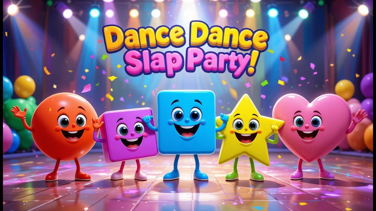 “Dance Dance Shapes Party! 🟥🟨 Funny Dancing Shapes for Kids | 3D Animation & Music Beats”