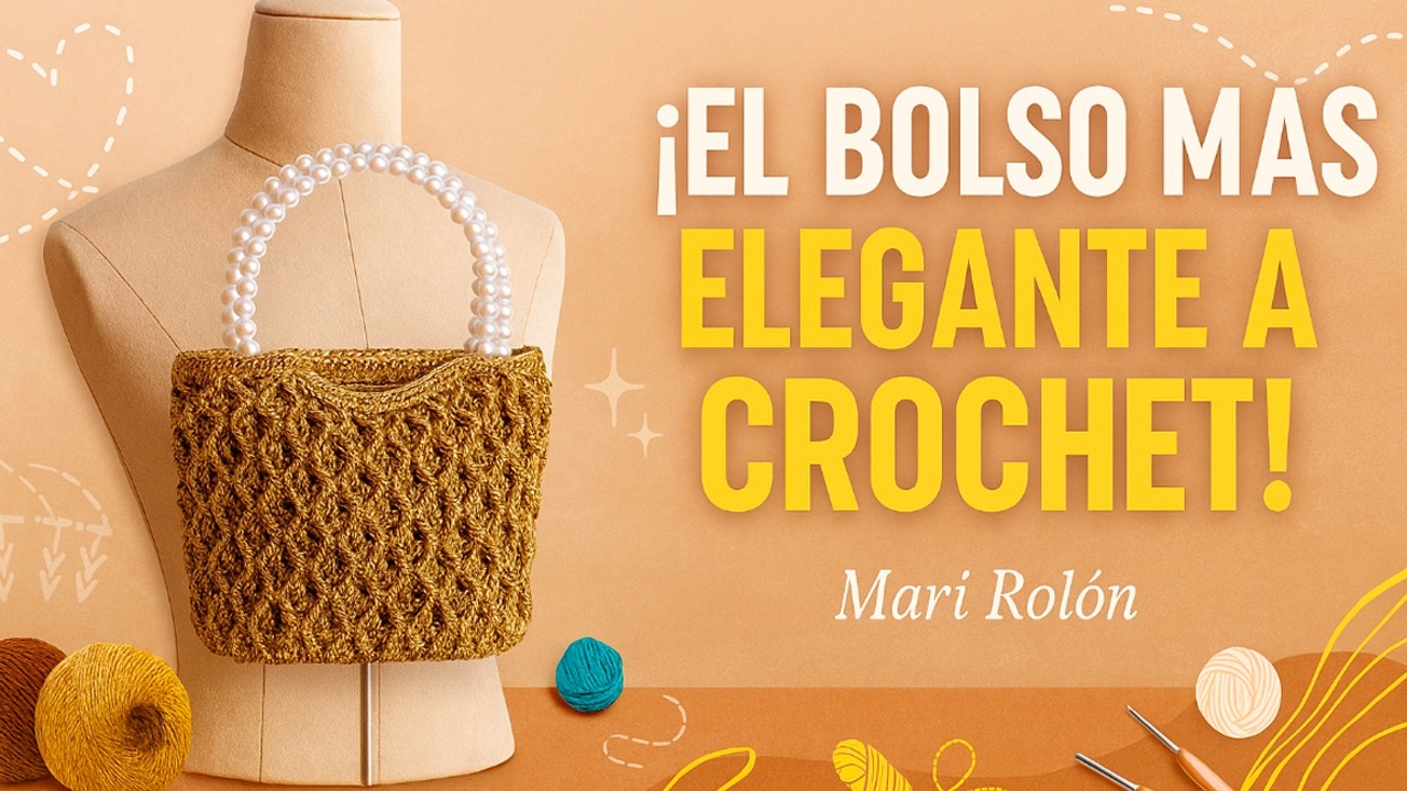 ¡EL BOLSO MÁS ELEGANTE a CROCHET! 🧶✨ Aprende a Tejerlo YA!