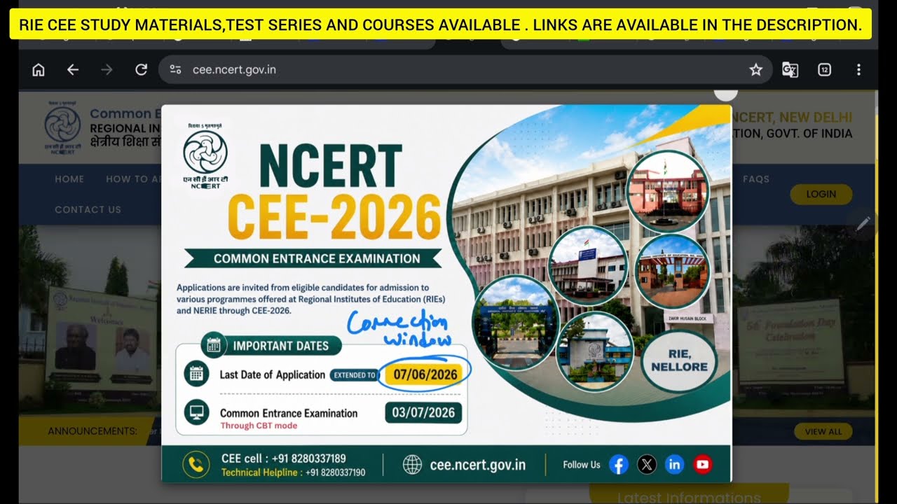 RIE CEE 2026 URGENT VIDEO