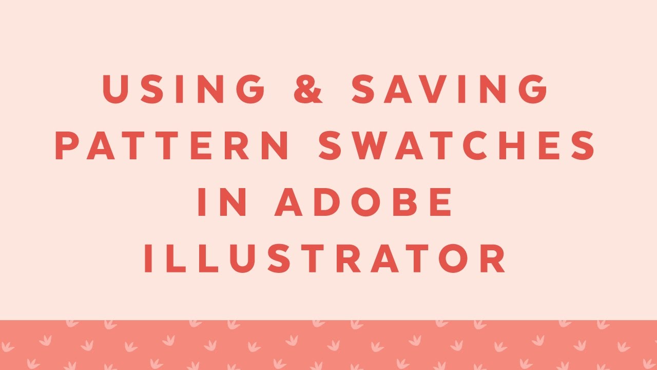 Using and Saving Pattern Swatches in Adobe Illustrator