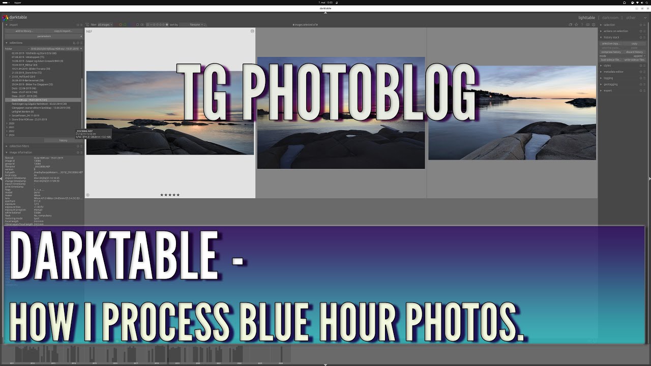 Darktable Tutorial - How to Process Blue Hour Landscape Photos