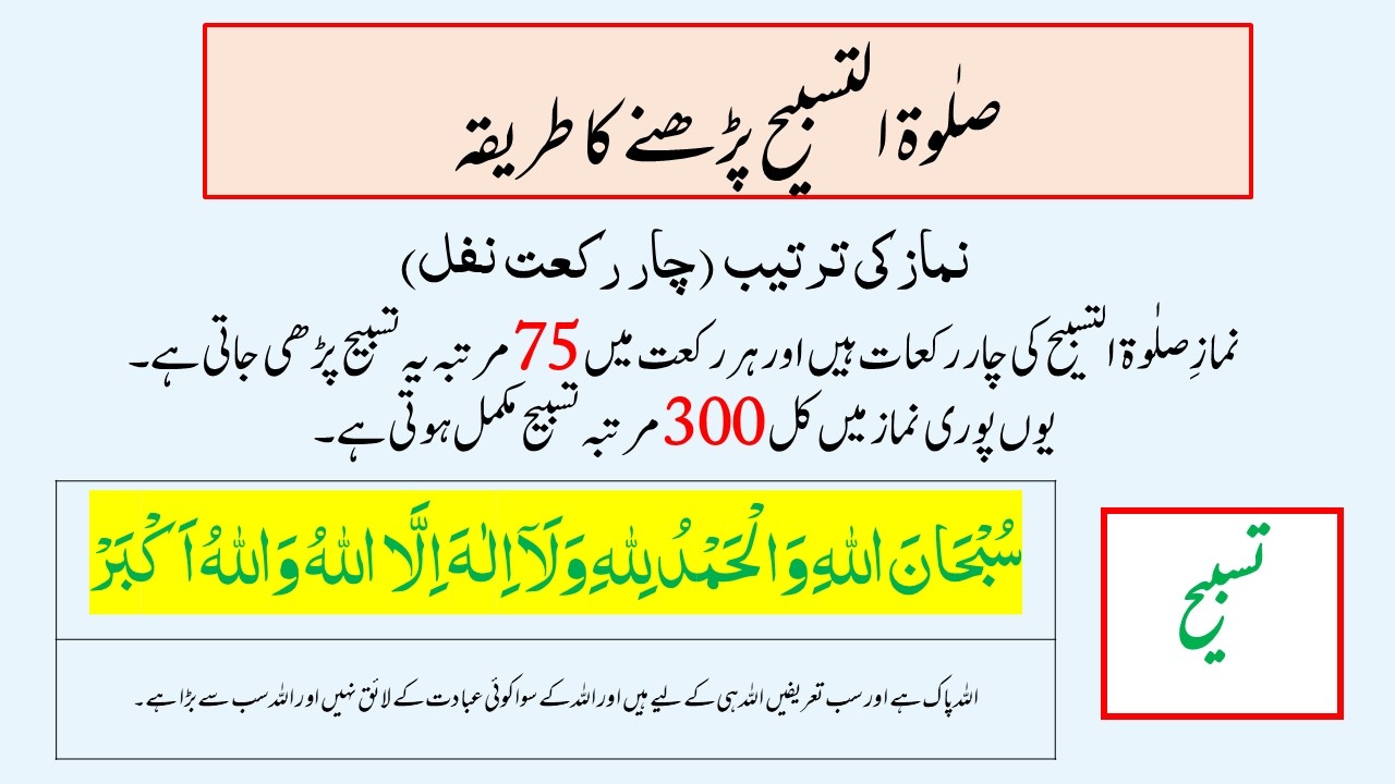 Salatul Tasbeeh Parhne Ka Sahi Tarika | Salatul Tasbeeh Ka Mukammal Tariqa | Namaz e Tasbeeh