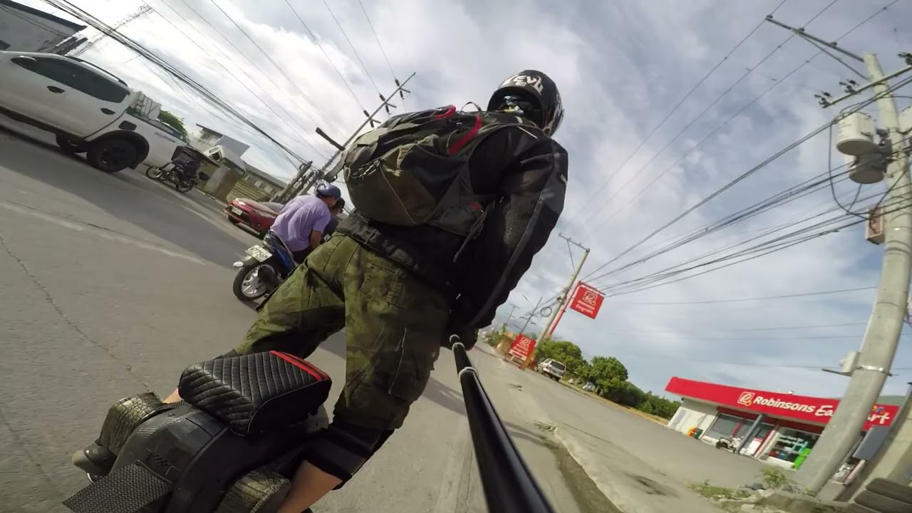 EXN begode)  first time riding euc around pampanga  challenging road ,easy