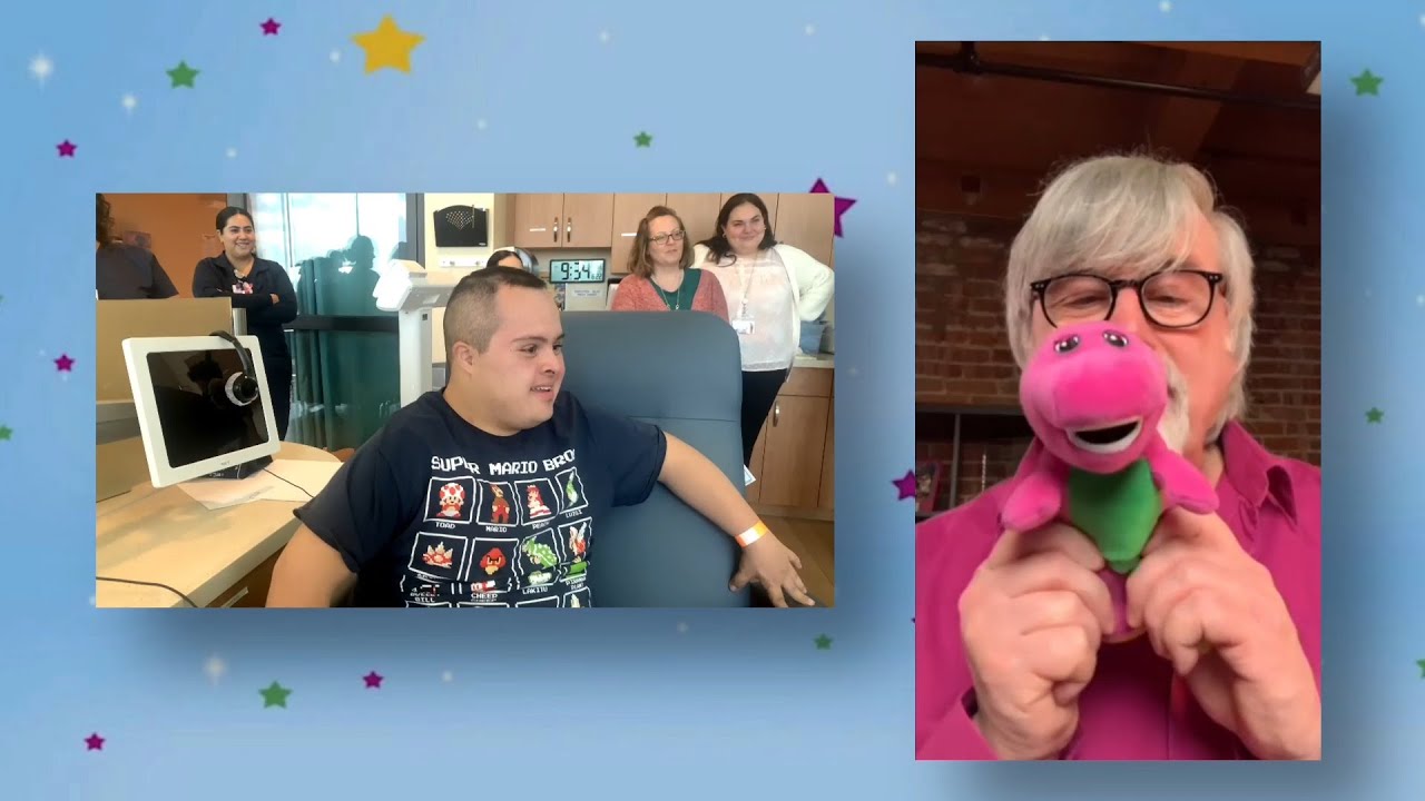 C4K Patient, Nazi, Gets a Special Virtual Visit from the Voice of Barney, Bob West