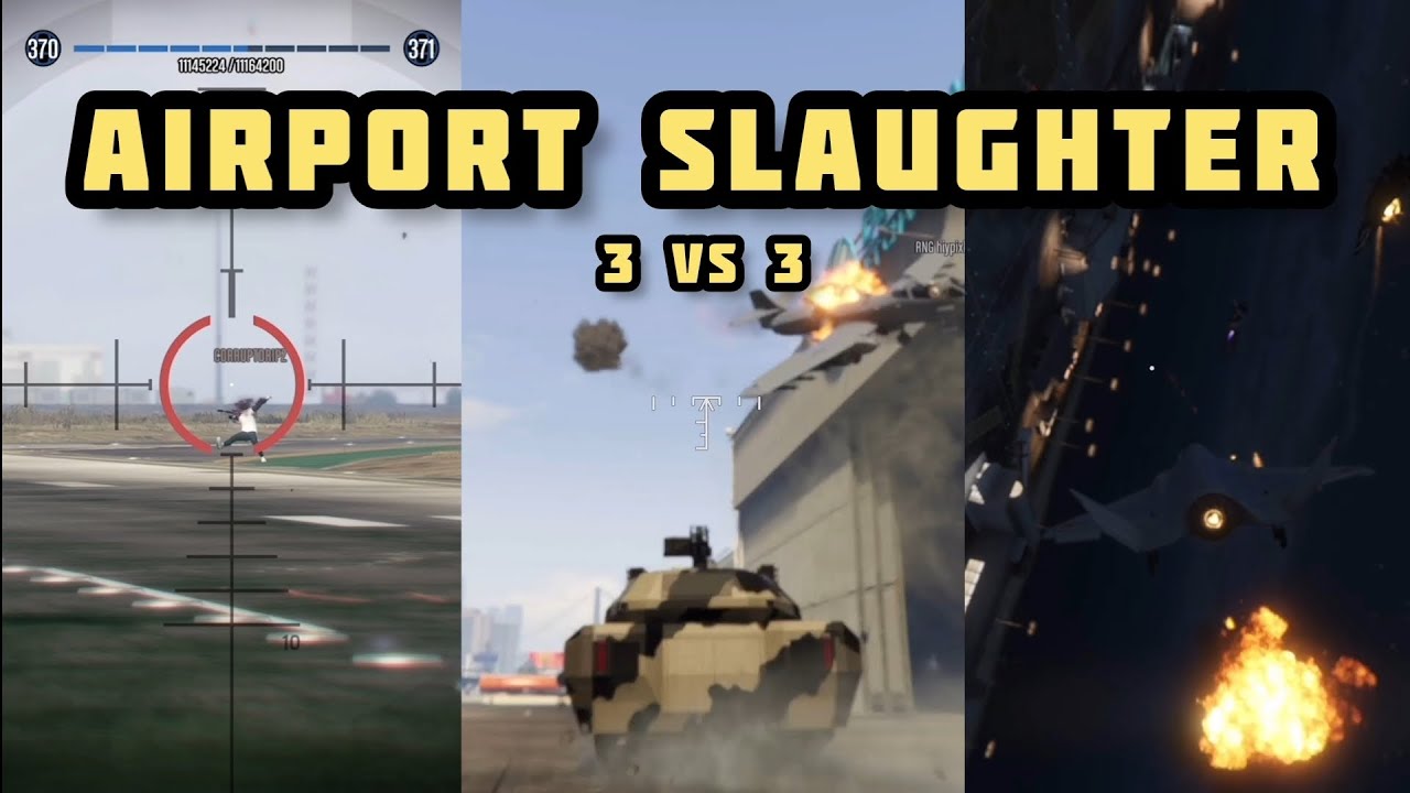 Me and The Boys Defend The Airport From Other Players in GTA Online