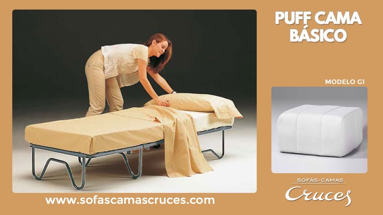 Puff cama perfecto para los invitados. Cómodo y ocupa poco espacio