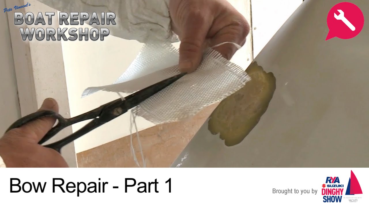 Bow Repair - Fiberglass GRP Damage Part 1 - Pete Vincent's Boat Repair Workshop
