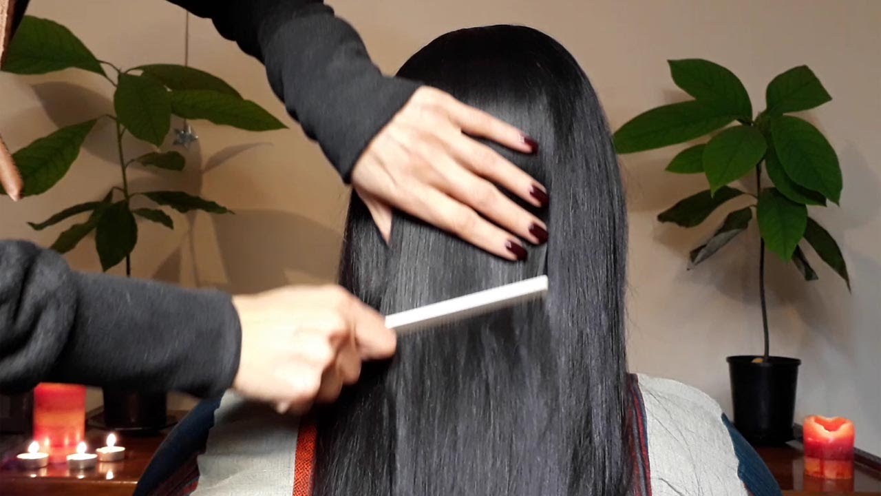 Tingly hair brushing and play [ASMR] No talking