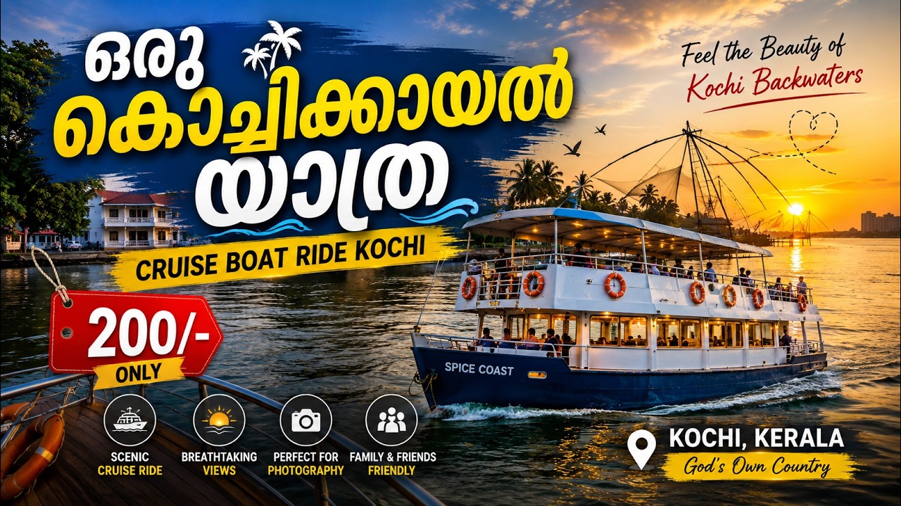 ഒരു കൊച്ചിക്കായൽ യാത്ര (200/-) | Cruise Boat ride Kochi