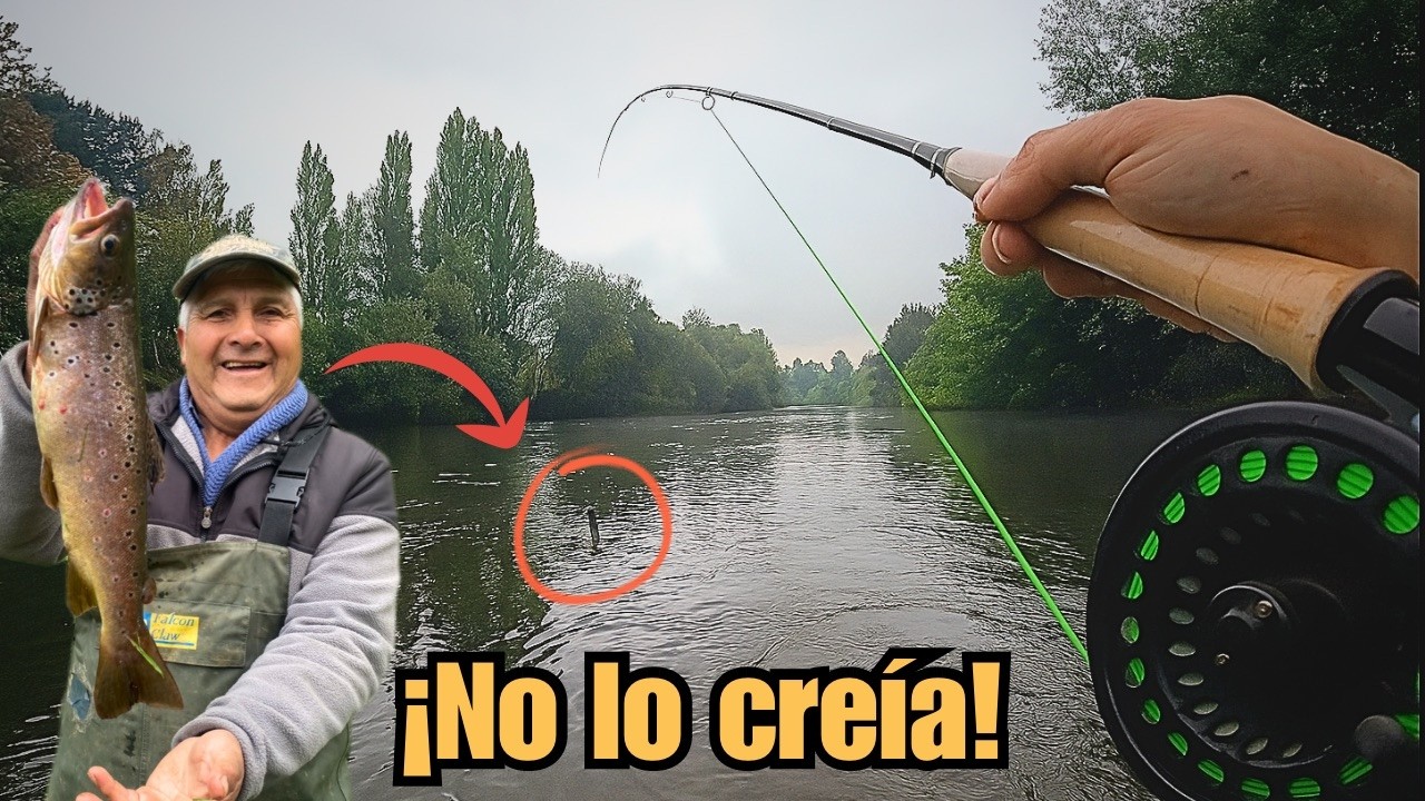 Probe la pesca con mosca por primera vez… ¡y no podía creer🔥🐟