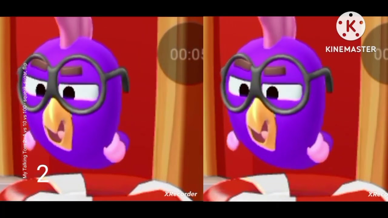 My Talking Tom 2 1 vs Dus 100 squeak, sugar, flip, 