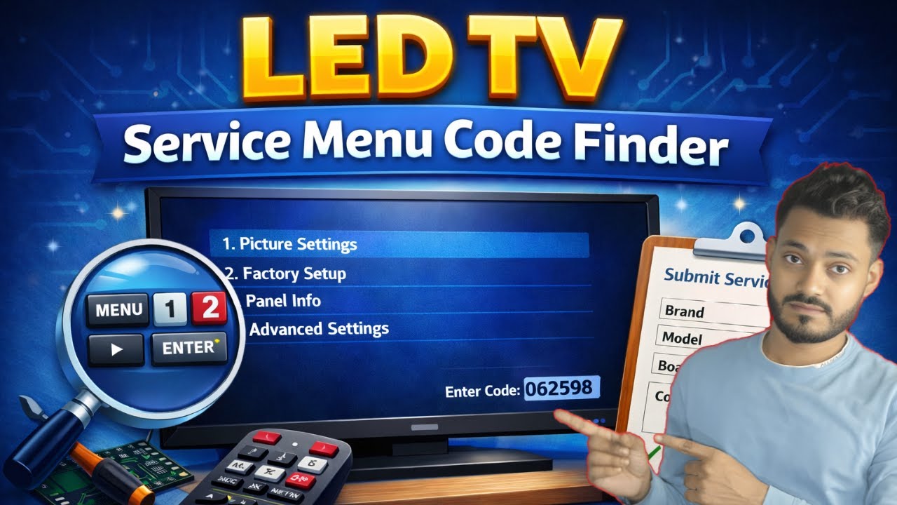 How to Get Any LED TV Service Menu Code (Easy Method) | Xpert Technician Tool