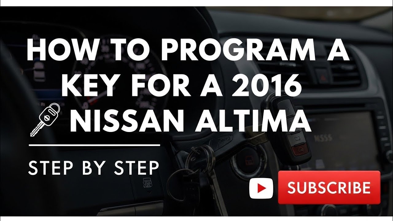 How To Program a Key for 2016 Nissan Altima Step by Step