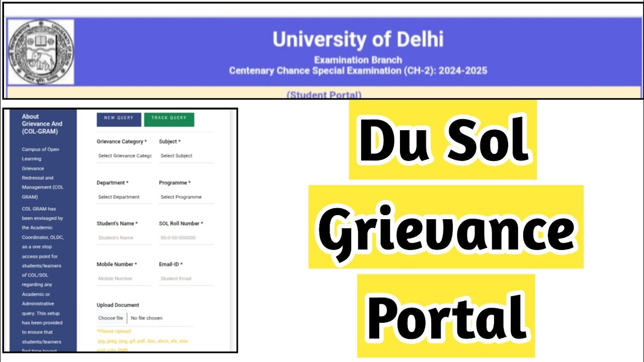 Du Sol Grievance Portal  | Ran2goal (DU SOL) #du #sol #grievance #portal #sol