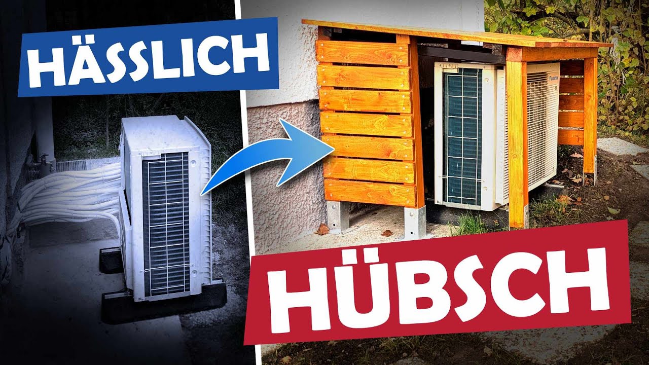 Wärmepumpen Außengerät verkleiden | DIY Holzverschalung Schritt für Schritt