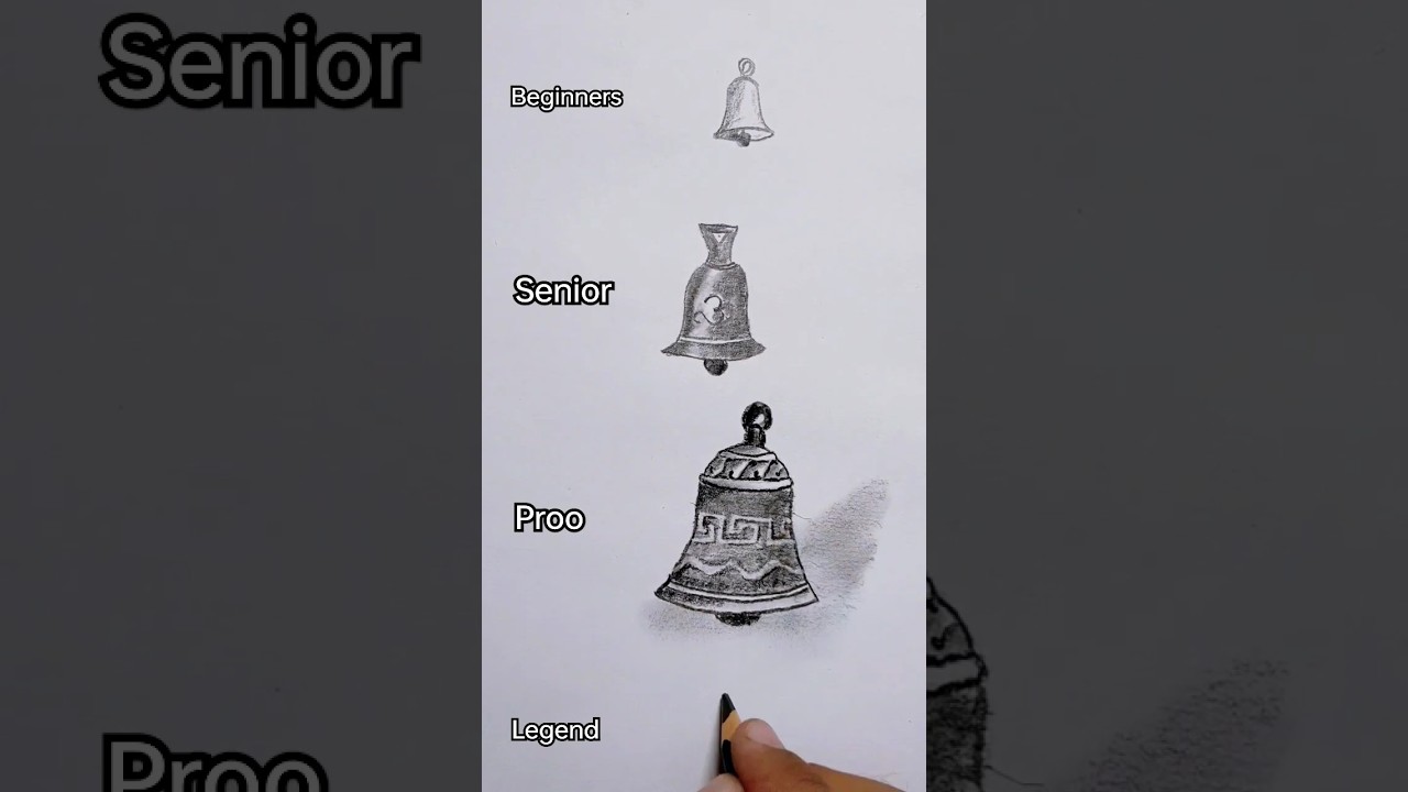how to make a temple Bell in 3d in different parts #art #viral #sketch #drawing