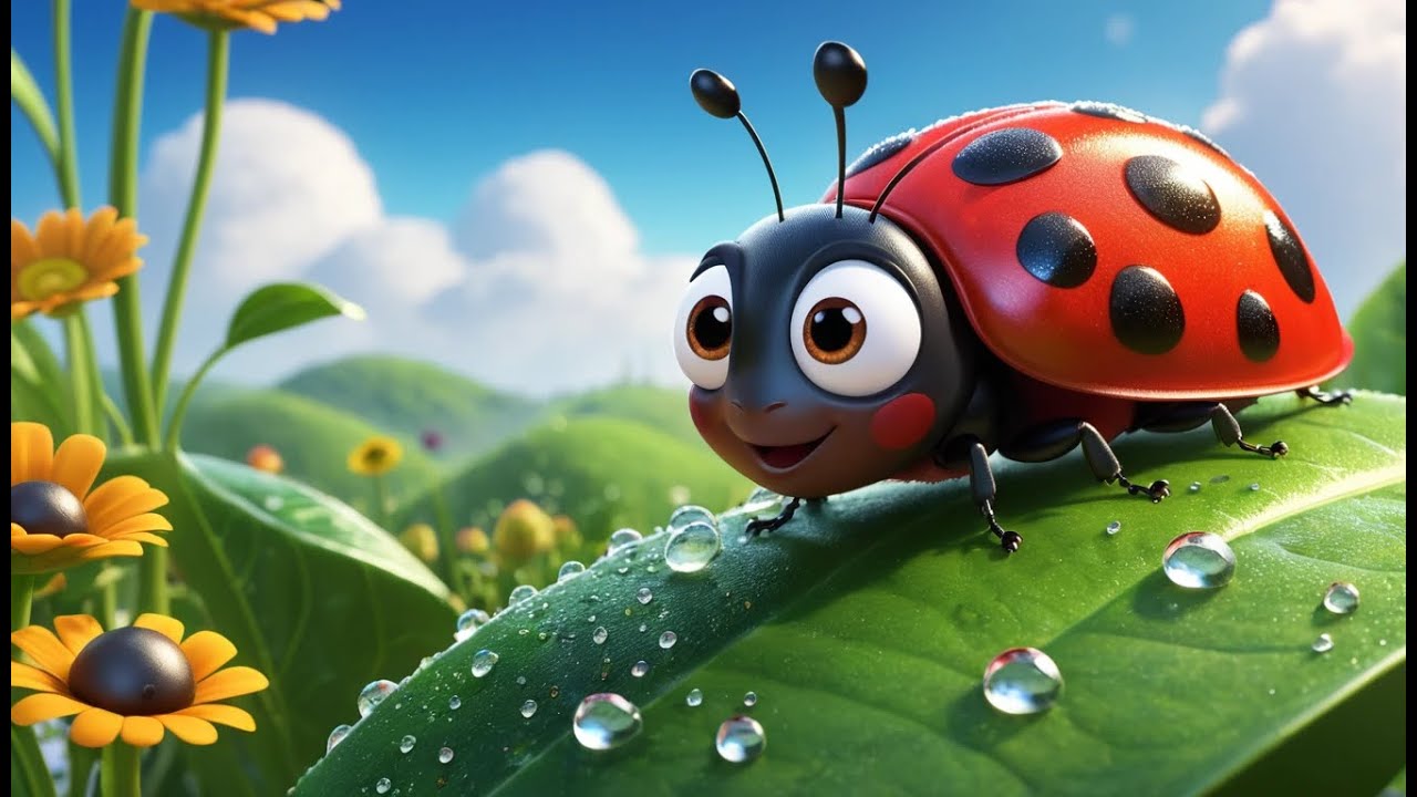 Itsy Bitsy Ladybug | Cute Bug Song for Kids | Counting and Nature Nursery Rhyme