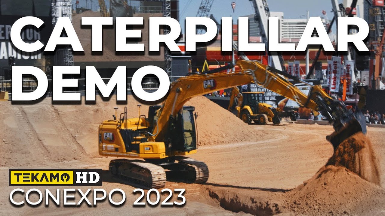 Демонстрационная выставка CATERPILLAR на выставке ConExpo 2023 в Лас-Вегасе