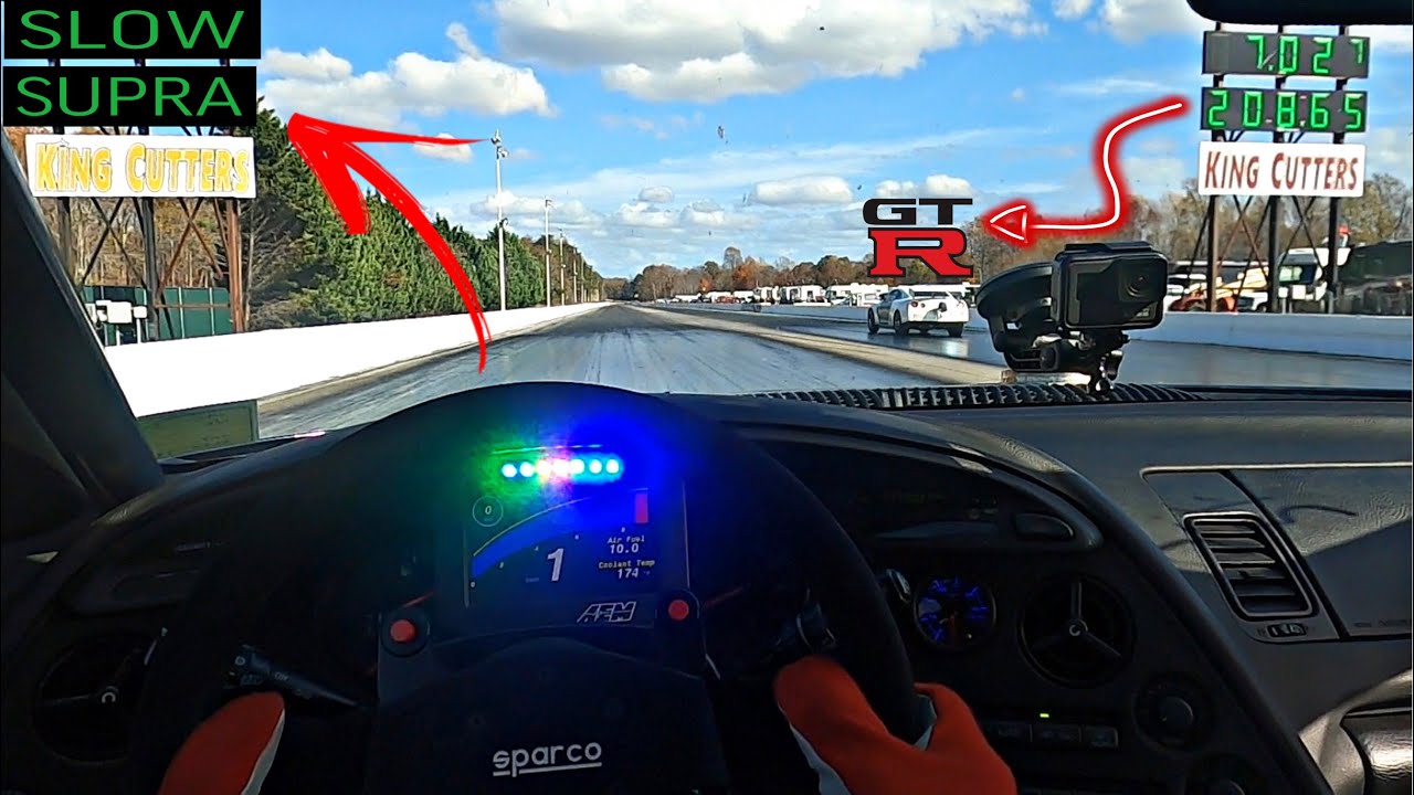Supra gets GAPPED by GTR (Drag Race)