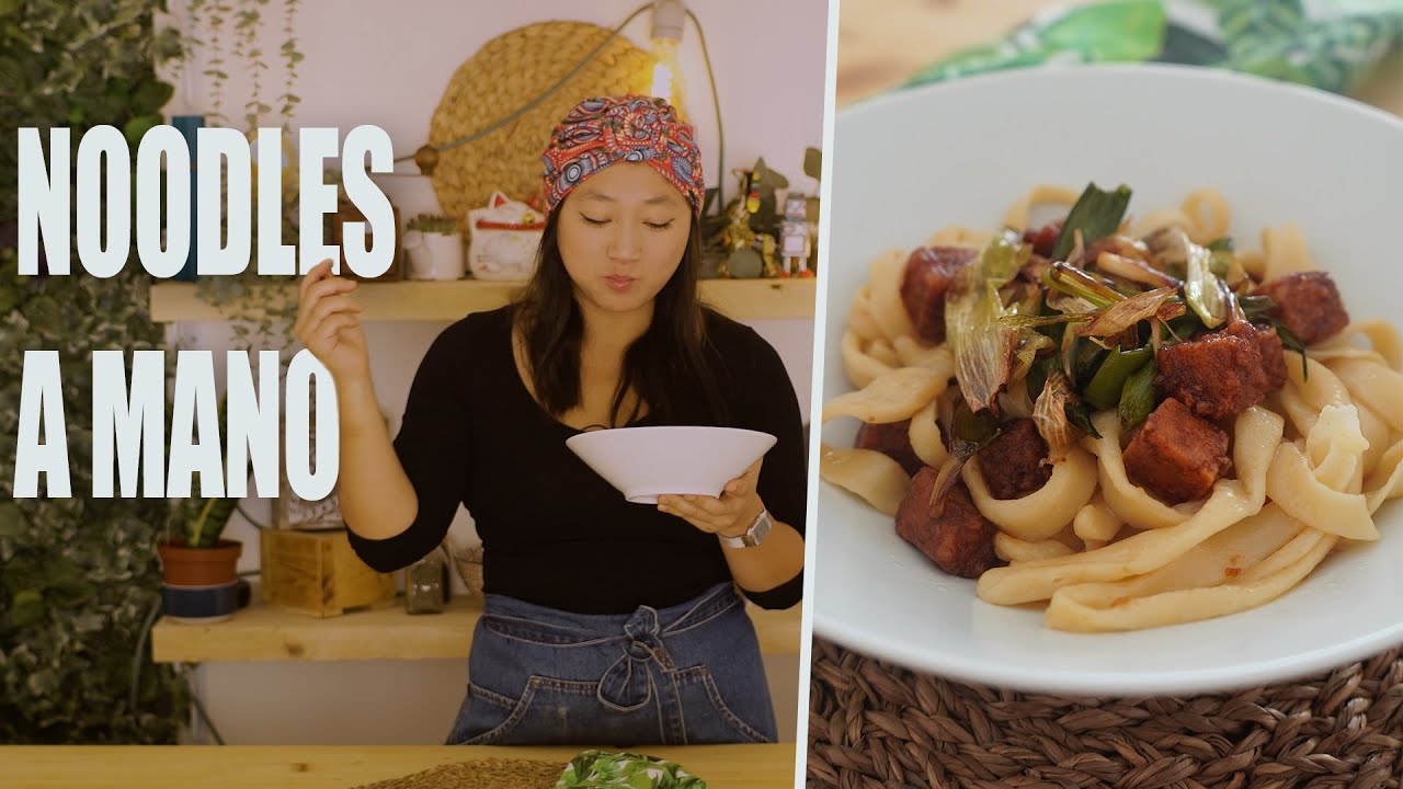 SONO TORNATA! ricetta veg, facile, buona, anche divertente se vuoi fare i NOODLES A MANO