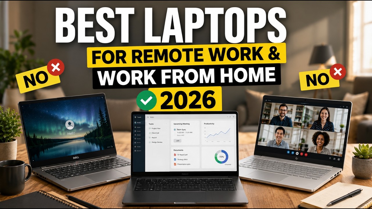 ✅ТОП-5 лучших ноутбуков для удаленной работы и работы из дома 2026 &mdash; Mac, Windows и бюджетные мод...