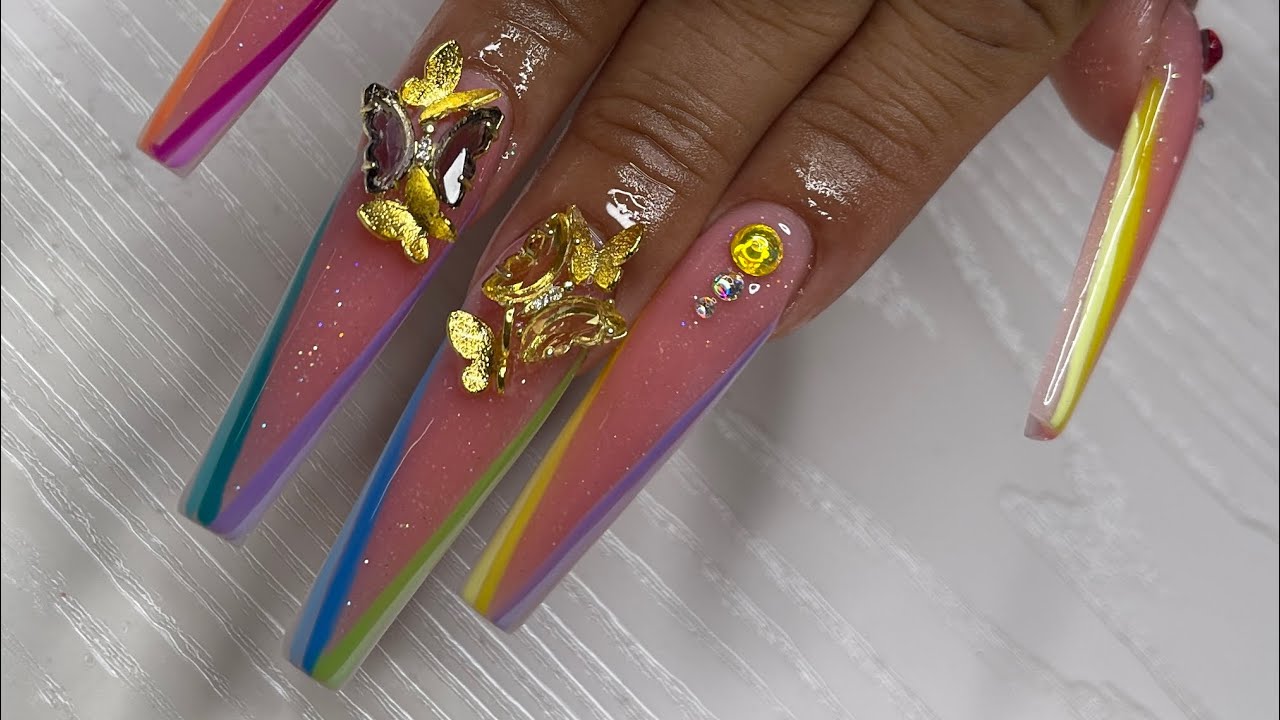 Watch me recreate | NotPolish rainbow design! With butterflies 🦋