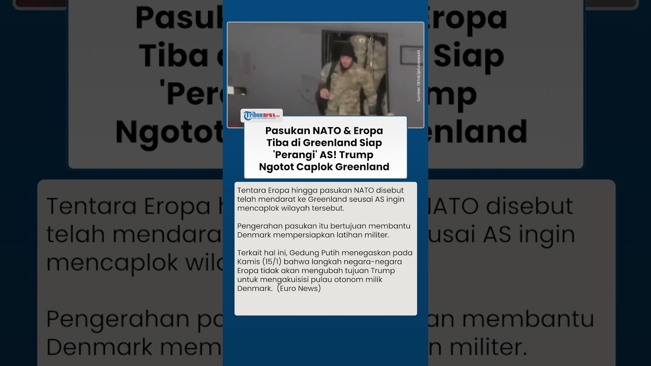 Pasukan NATO & Eropa Tiba di Greenland, Siap 'Perangi' AS! Trump Ngotot Ingin Caplok Greenland