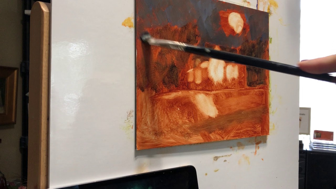 Oil Painting, a nocturne
