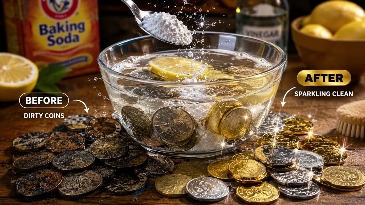 💰 Old Coins & New Again! ✨Easy Home Cleaning #viral #trending @ranoshome123  @NuNuTVNurseryRhymes 