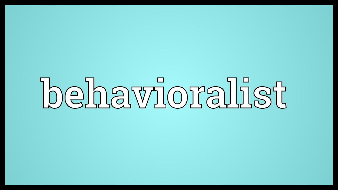 Behavioralist Meaning