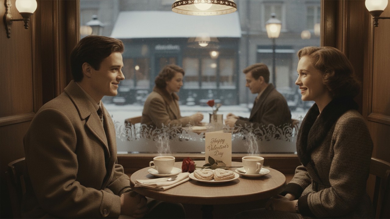 1950s Winter European Café ❄️ Valentine Vintage Love: Best 60s Romantic Hits | Sinatra, Elvis