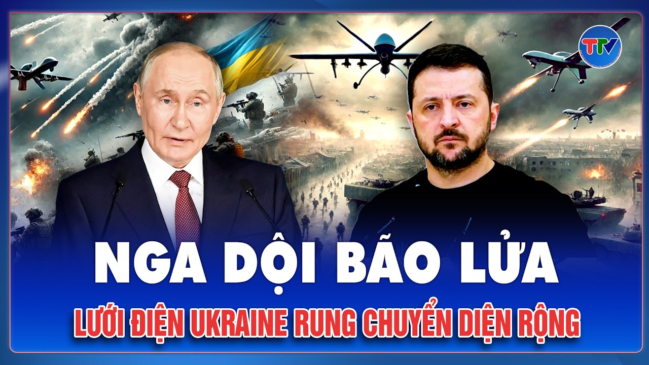 Thời sự Quốc tế sáng 24/2: Nga “dội bão lửa” 345 mục tiêu xuống Ukraine, hệ thống điện “tê liệt”