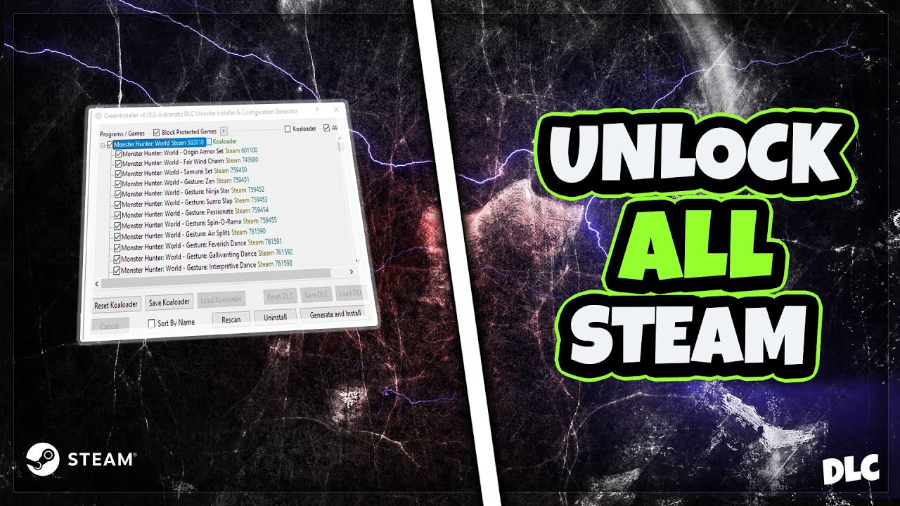 UNLOCK ALL DLC STEAM 2025 { Cream Installer }