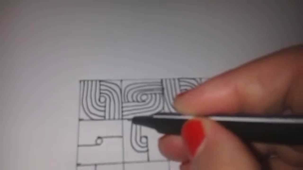 How to draw Rush Hour tangle pattern ?