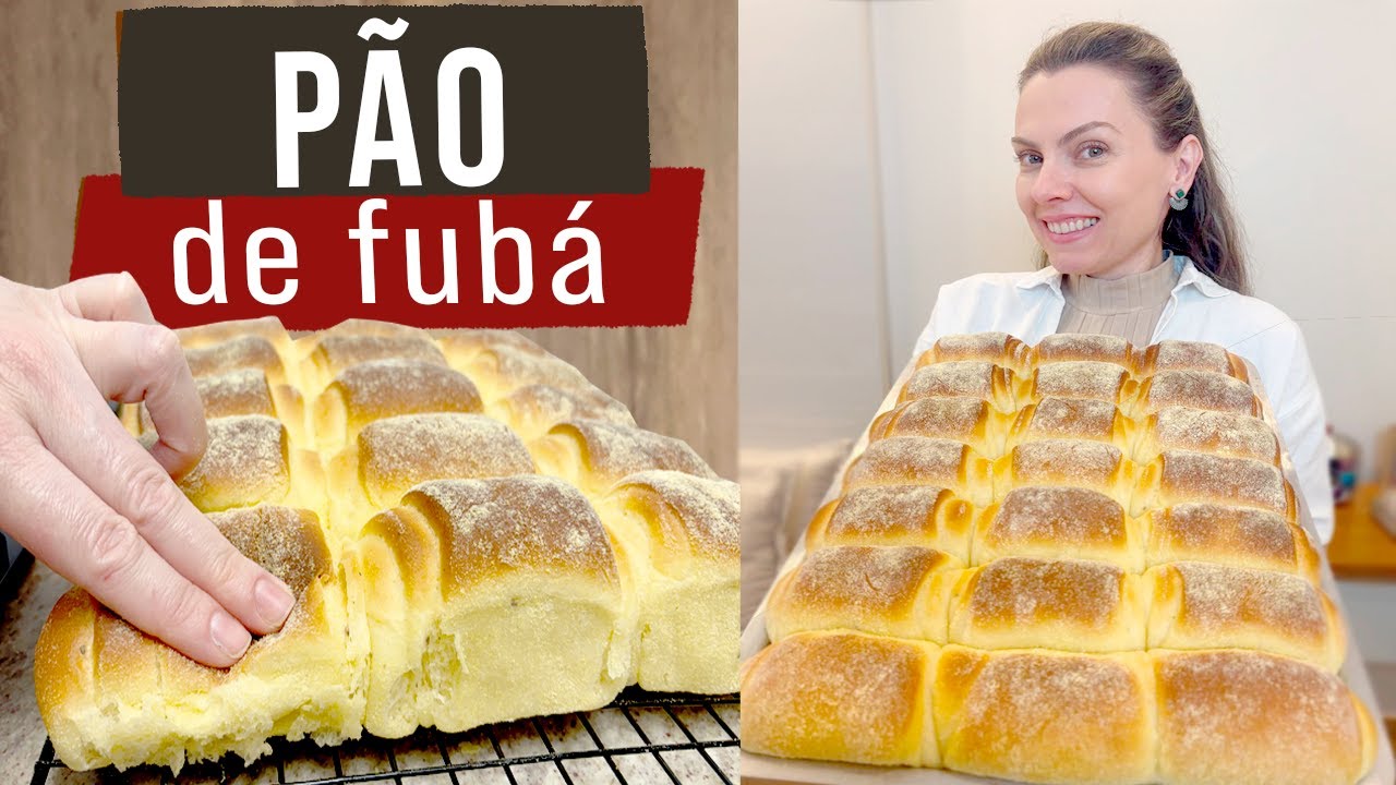 PÃO DE FUBÁ COM ERVA DOCE - RENDE MUITO - FOFINHO DEMAIS