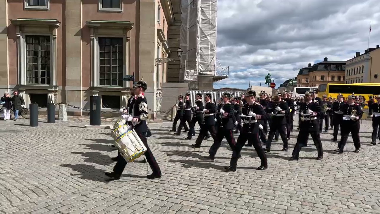 ROYAL GUARDS IN STOCKHOLM SWEDEN APRIL 2025