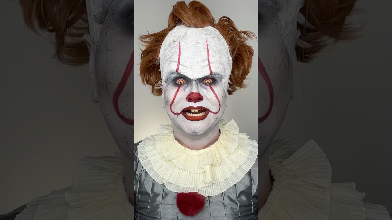 Penny wise inspired makeup 🤡 #makeup #pennywise #halloween #sfxmua