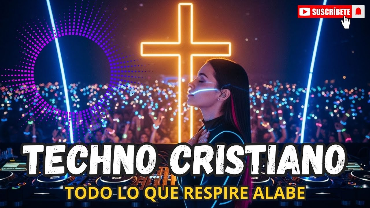 Música Techno Cristiana ✝️🎧 JESÚS Tecno EDM 🙌 Adoración Alabanza adolescentes jóvenes y adultos  🎶