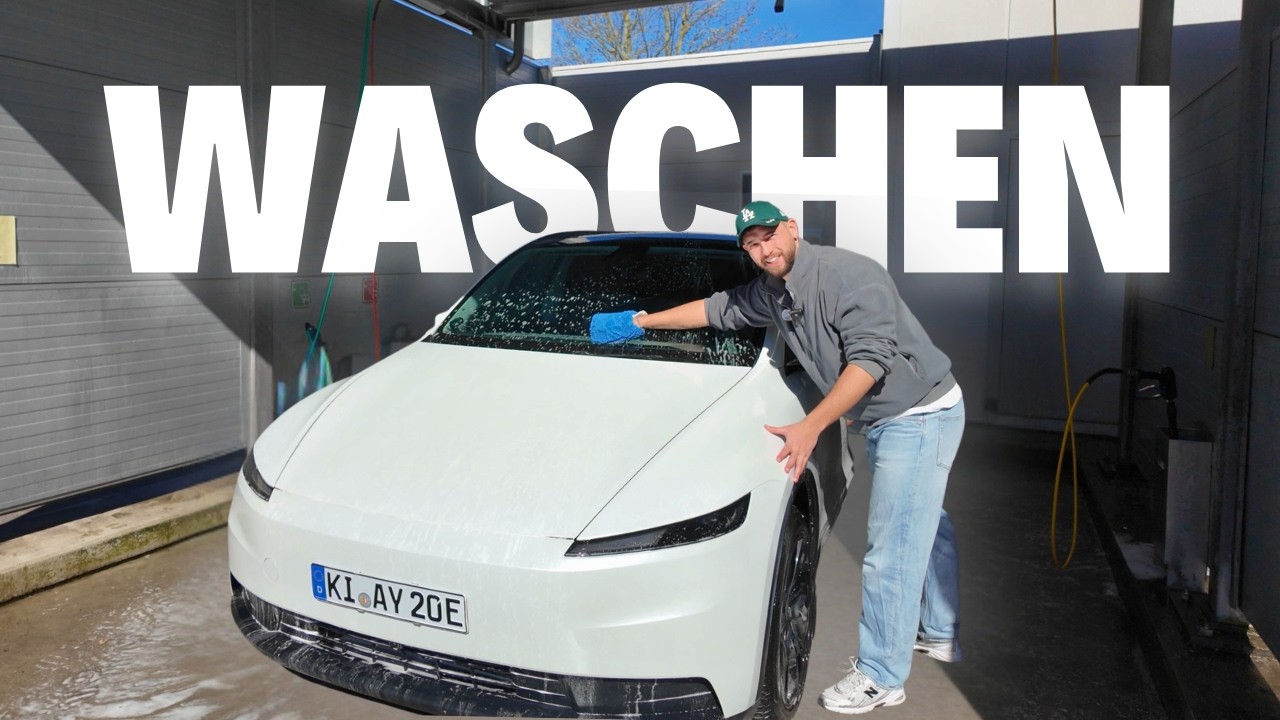 Ich wasche meinen Tesla Model Y Standard &ndash; Das musst du beachten!