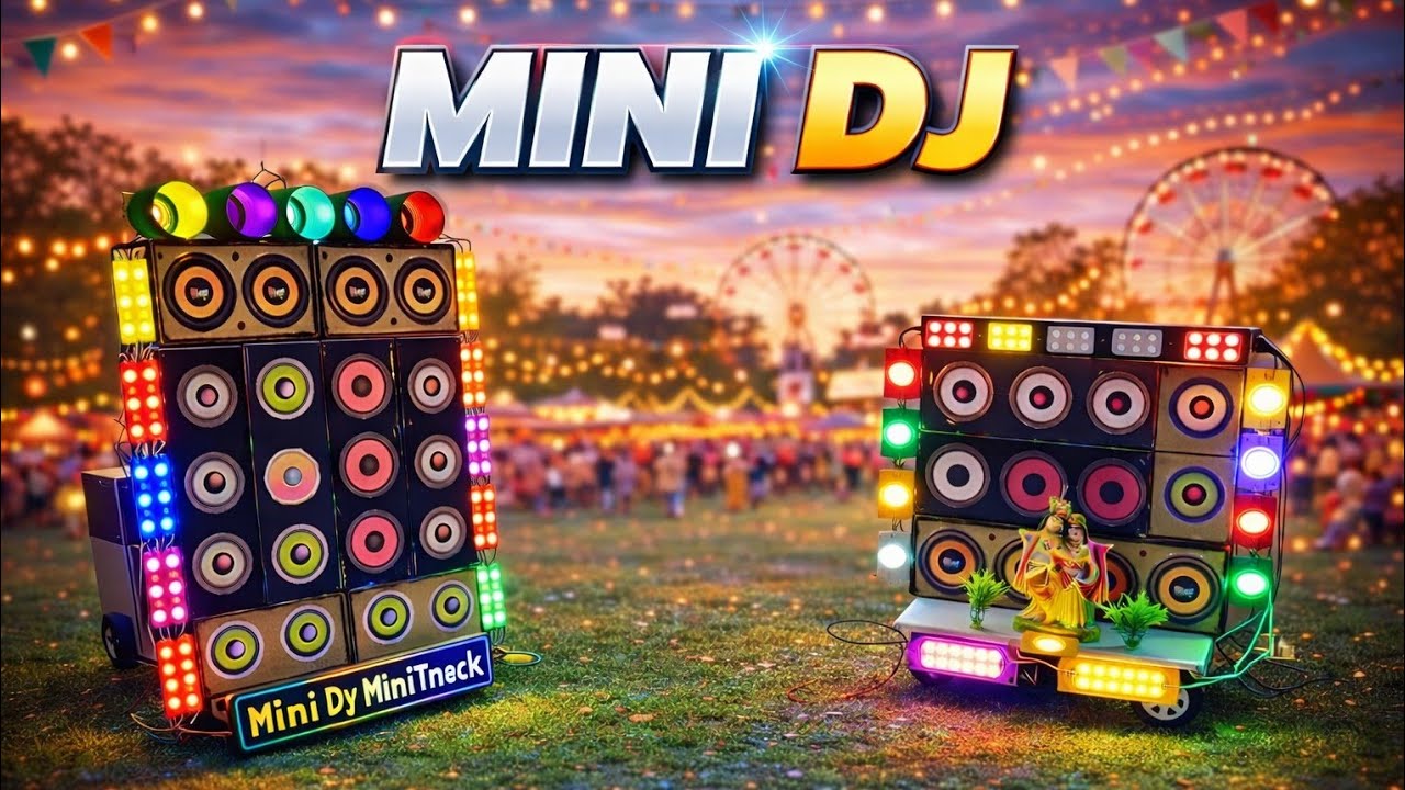 Mini Dj Truck Setup by Cardboard Making Dj truck and light | Mini Dj Setup | dj wala | cardboard dj