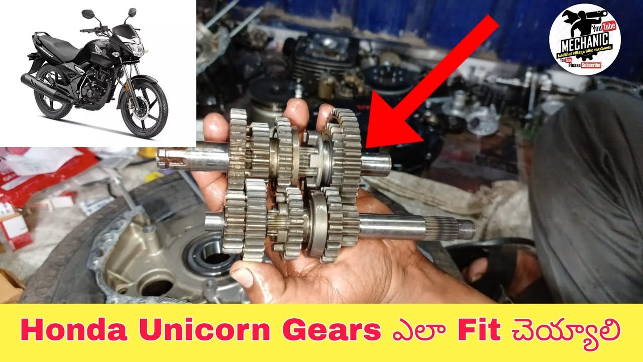 How To Fit Honda Unicorn Gears In Telugu|| Kadthal Village Bike Mechanic