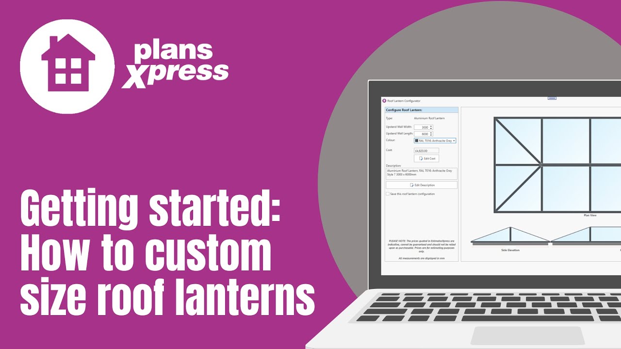 Getting Started: PlansXpress Roof Lanterns With Custom Sizes