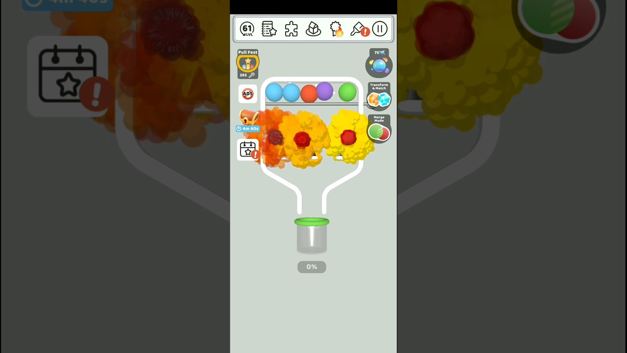 Pull the pin || Level 61 || Popcore || Game buzz #youtubeshorts #shortvideo #shorts #short #puzzle