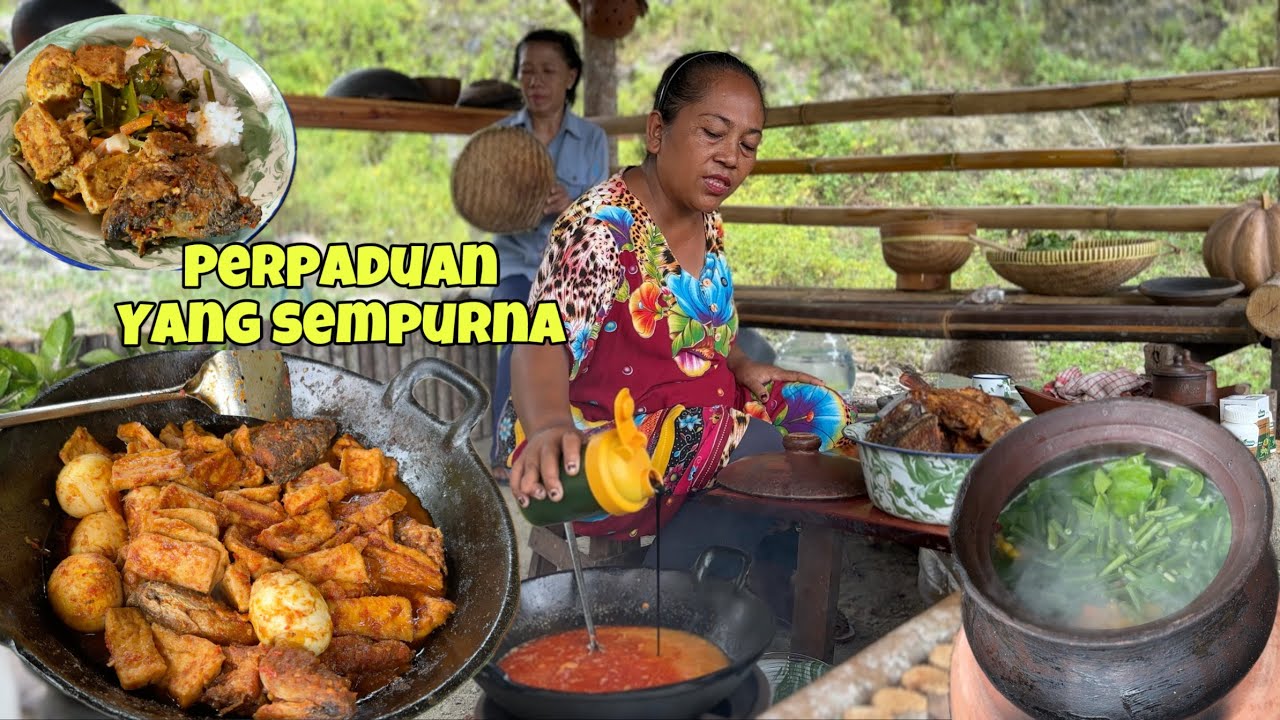 PERPADUAN YANG SANGAT NIKMAT|| MASAK DI DAPUR ALAS