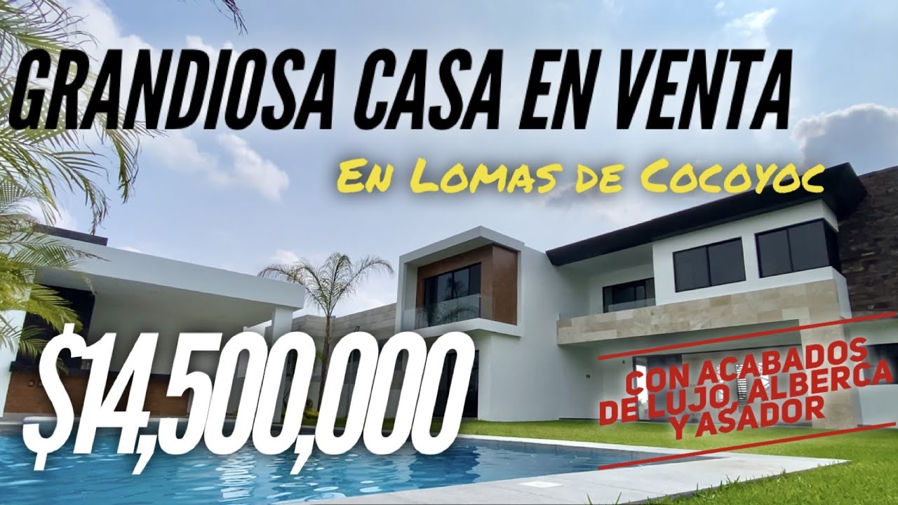 ¡CASA EN VENTA en Lomas de Cocoyoc! 🤩 con alberca, asador y gran jardín🌴 $14,500,000 🔥