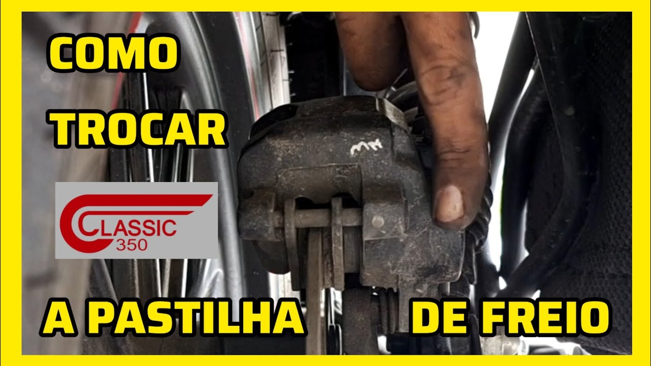 Como TROCAR a PASTILHA DE FREIO traseira  da Royal Enfiled CLASSIC 350