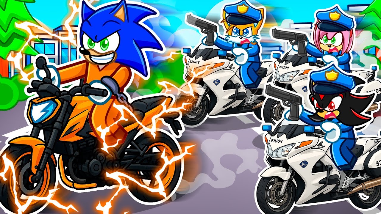 ESCAPA de las MOTOCICLETAS de POLICÍA como PRISIONERO en Roblox Driving Empire!