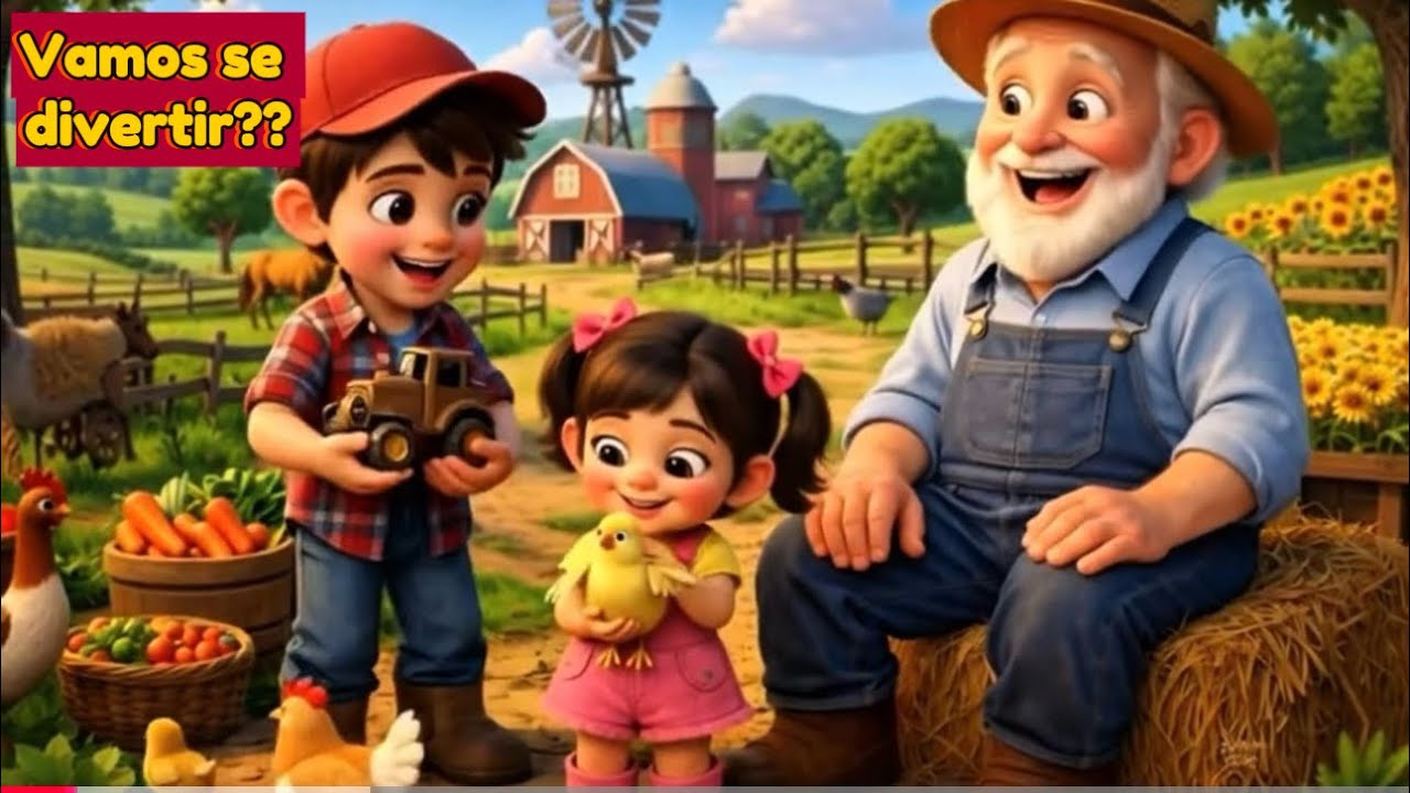 Fazendinha do Matheus e Isabela - aventuras com vovô MACDONAld’S e os animais, bois🐂, cavalo, vaca🐄 