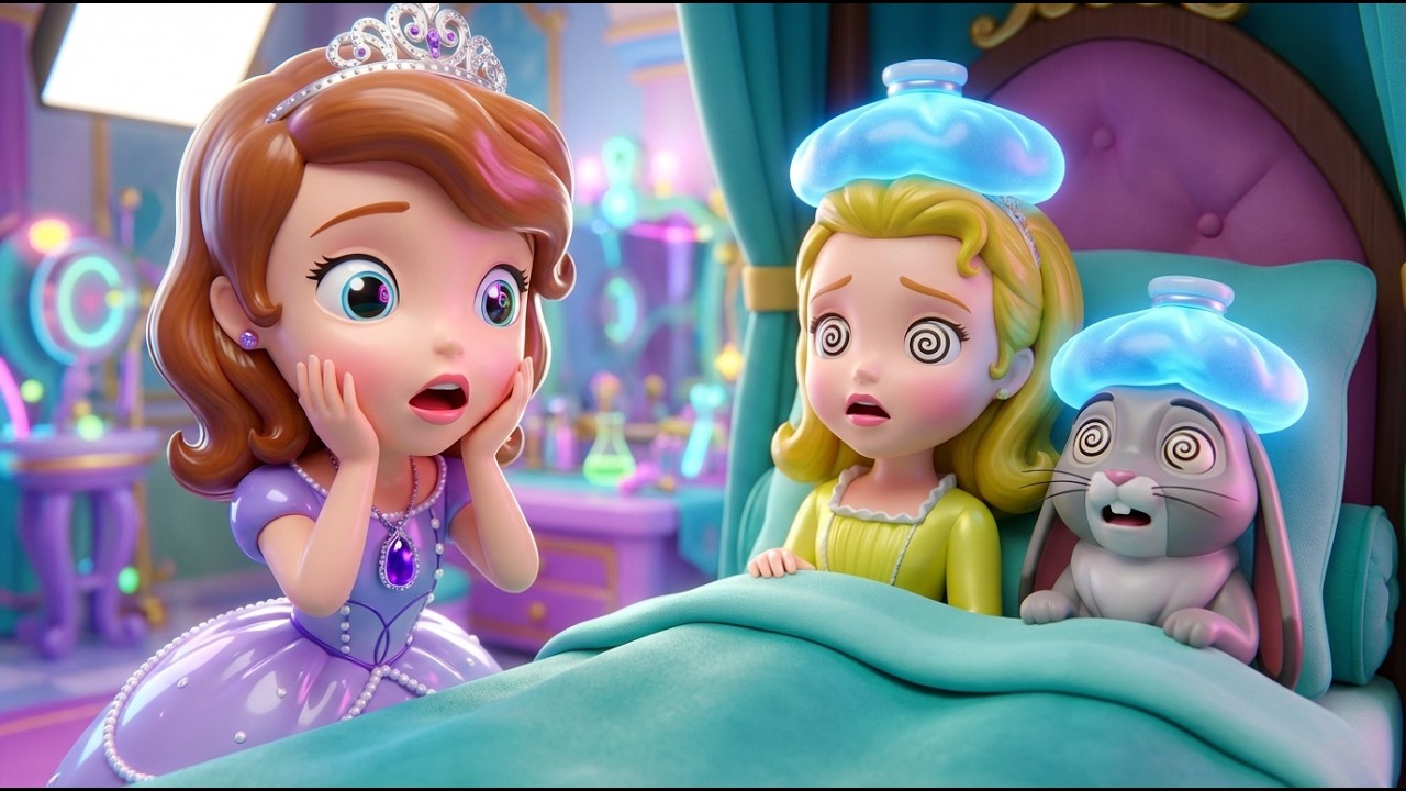 Magic Rescue Mission! ✨ Amber & Clover Feel Unwell | Funny Sofia the First Animation