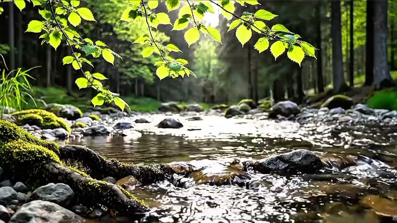 Hidden Forest Stream Ambience 🌿 | Peaceful Nature Water Sounds for Focus, Study & Relaxation